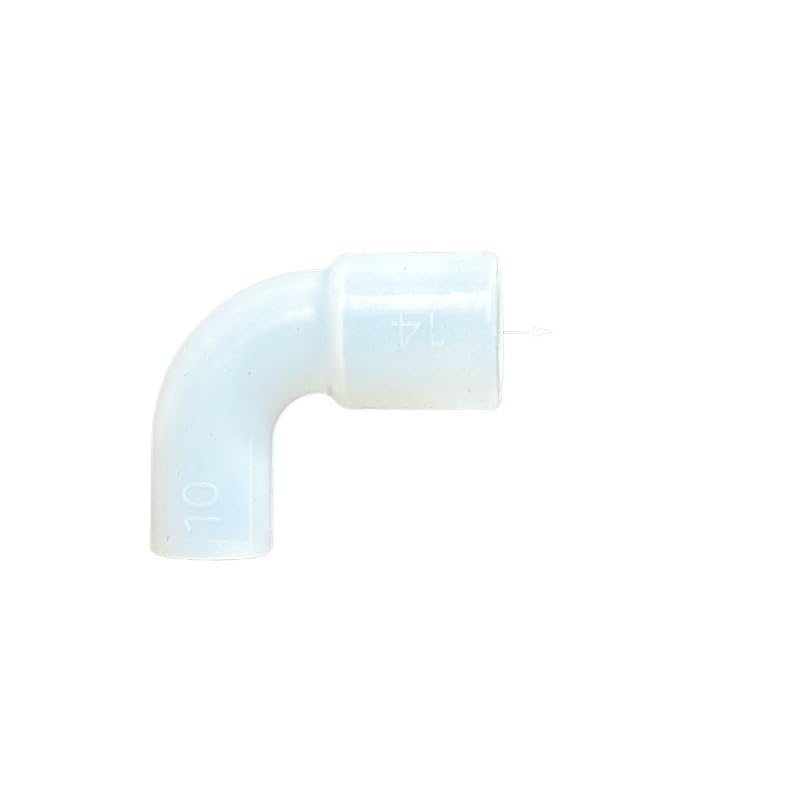 1 codo de silicona suave y duro conector de tubo de diámetro variable, acoplamiento de goma elástico en ángulo recto, tanque de peces riego jardín (codo 10-14, 1 unidad)