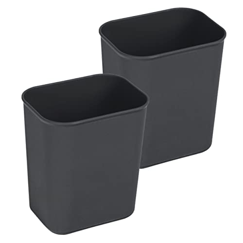 2 piezas caneca rectangular de plástico para basura miniatura 1