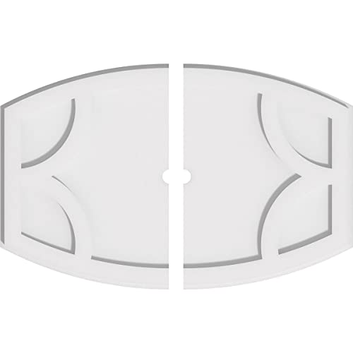Image of Ekena Millwork CMP24X16KY2-01000 Kailey Architectural Grade PVC Contemporary, Two Piece Urethane Ceiling Medallions 24 inchW x 16 inchH x 1 inchID x 13 inchC x 1 inchP