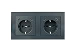 Kabelmeister – Schutzkontakt-Einbausteckdose 2-fach, mit je2x USB-C™ (25W, 