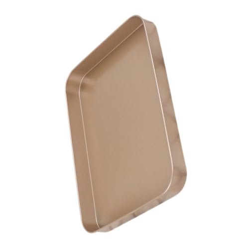Ciieeo Rectangular Carbon Steel Baking Pan Non-stick Oven Cake Tray for Home Kitchen Bakeware for Cakes Cheesecakes and More Golden Finish