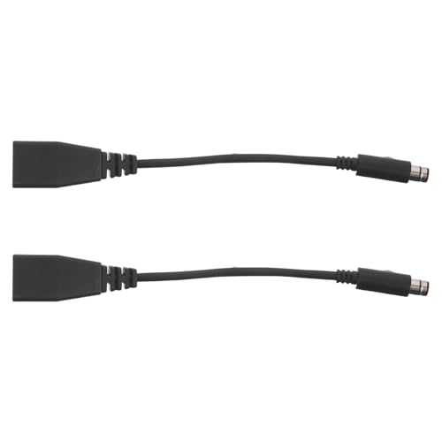 Adaptador de cable de alimentación para consola de juegos pack de 2 cables de extensión negros