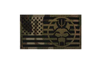 Navy Seal Team 6 Bravo DevGru TV Show Wolf Head Trident Infrared Reflective IR Patch Military Tactical Morale Patch Badges Emblem Applique Hook Patches for Clothes Backpack Accessories