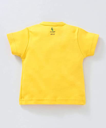 Image of Cucumber Baby Boys & Baby Girls Casual T-Shirt and Bib (Multicolor) (0-3 Months, Yellow)