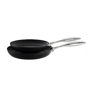 SCANPAN Professional Fry Pan Set – Includes 9.5” & 11” Fry Pans – Easy-to-Use Nonstick Cookware – Dishwasher, Metal Utensil & Oven Safe – Made in Denmark