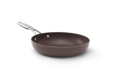 Image of Calphalon Premier Ceramic Nonstick 10 inch Frying Pan, Durable Ceramic Pan for Searing, Sauteing, Long Lasting PFAS-Free Cookware, Dishwasher Safe, Oven Safe, Fond