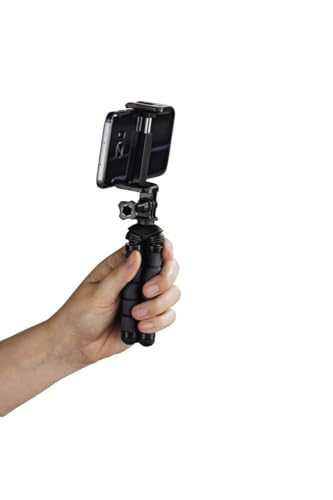 Hama Mini-Stativ f&uuml;r Smartphones und GoPro, 5,5 bis 7,8 cm, 00178366, Schwarz