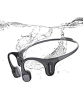 Image of mojawa Run Plus Bone Conduction Headphones, Open-Ear Bluetooth Headphones, 32GB MP3 Player, IP68 Waterproof Swimming Earbuds, Deep Bass, Secure Fit for Running, Gym and Daily Use, Black (Black)