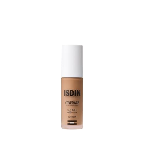 ISDIN Coverage 4.0 Golden SPF 50+ (30 g) | Fond de Teint à Très Haute Protection Solaire | Non Comédogène | Convient à Tous les Types de Peau