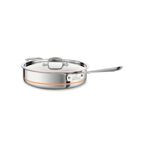 Comparison: Best All Clad Copper Core Stainless Steel Cookware 11 All-Clad Copper Core 5-Ply Stainless Steel Sauté Pan with Steel Lid 5 Quart Induction Oven Broiler Safe 600F Pots and Pans, Cookware Silver