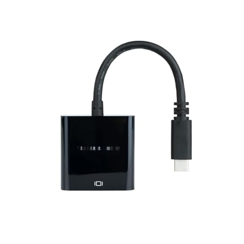 Convertisseur USB-C vers VGA adaptateur noir pour écran PC et moniteur de bureau