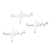 New 2026 Unisex 20Pcs Silver Color Wave Heart Rate Charrm Heartbeat C0innector Necklace Women Jewelry Accessories A2494 Fashion Trendy Creative Gift for Women and Men