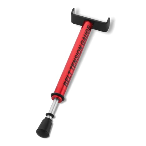 KZDAZ 10 lb Belt Tension Gauge with L Shaped Pad Accurate Motorcycle Bicycle Drive Belt Gauge Tool Setting Adjustable 10 Lbs Specification Easy to Read (Red)