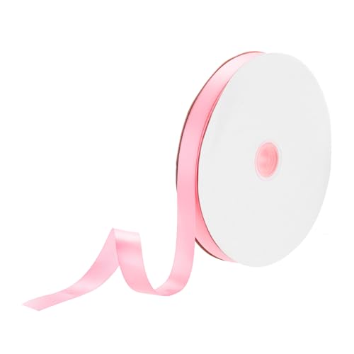DMiotech 3/4 inch 100 Yards Satin Ribbon Thin Double Face Fabric Coral Pink