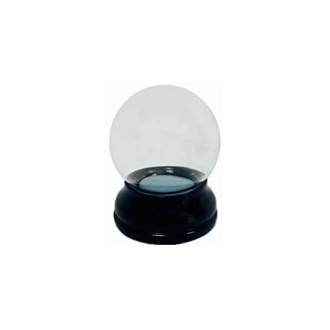 Clear DIY Empty Snow Globe kit Glass Water Globe Jar with Resin Base (45MM) Cover