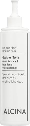 ALCINA Gesichts-Tonic ohne Alkohol - 1 x 200 ml - Jede Haut - Reinigt mild & spendet Feuchtigkeit - Ideale Nachreinigung auch bei empfindlicher Haut - Mit Extrakten aus der Kaktusfeige