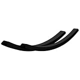 Wonderjune 1 Pair Bent Oak Rocker Runners Wooden Rocking Chair Legs Wood Curved Legs Feet Bar Chair Seat Bench Rocking (Black Color,1-3/4' Wide)
