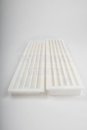 INTERNAL VENTS Door Vent for Interior Doors 16 7/8" x 3" - Two Sided Door Louvers | for Bathroom, Cabinet | Plastic air Vent Grille | Outer Dimensions 17 3/4" x 3 5/8" for 16 7/8" x 3" Opening (White)