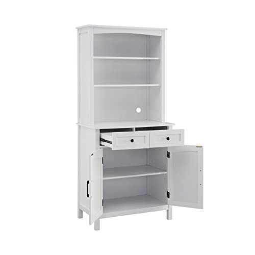 Home Source Jill Zarin White China Cabinet With Wood Doors #TOP2