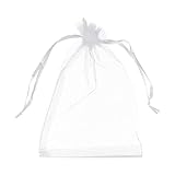 Presentación: Con un diseño delicado, estas bolsas for joyería con cordón ofrecen una forma atractiva de guardar y exhibir objetos pequeños. La organza transparente mantiene el contenido seguro y permite ver su interior.