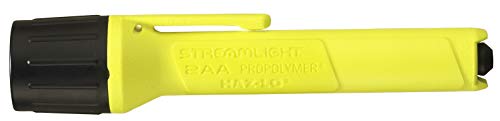 Streamlight 67101 2AA ProPolymer HAZ-LO 65-Lumen 2300-Candela Intrinsically Safe LED Flashlight with 2 x Alkaline Batteries, Hi-Viz Yellow, Clear Retail Packaging - Image 2