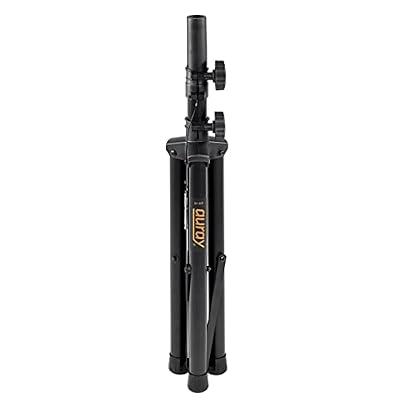 Auray SS-25S Compact Height-Adjustable Steel Speaker Stand with Tripod Base