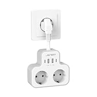 Regleta 6 en 1: La ladron enchufes USB con 2 enchufes Schuko, 2 puertos USB-A y 2 puertos USB-C te permite cargar 6 dispositivos simultáneamente. Potencia máxima: 3680 W (máximo 16 A). La comodidad de tener 2 tomas de corriente CA junto con puertos U...