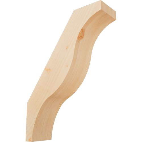 Ekena Millwork BRC06X18X24FST00SDF 5 1/2"W x 18"D x 24"H Funston Smooth Knee Brace, Douglas Fir