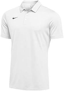 Nike Mens Dri-FIT Short Sleeve Polo Shirt (White, Large)