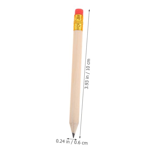 ABOOFAN 50 lápices de madera con borrador rojo miniatura 2