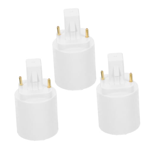 DECOMELODY Adattatore Da G24d a E27 2 Pin Per Lampadina Led, Convertitore Portalampada Per Casa, Ufficio e Negozio, Set Da 3 Pezzi, Risparmio Energetico e Facile Installazione