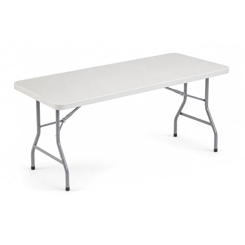 OEF Furnishings OEFBT Series Rectangular Commercial-Grade Folding Table, Heavy-Duty Blow-Molded
