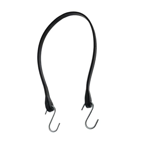 AKOOSY Cuerda Elástica con Ganchos para Amarre de Carga Correa de Lona Resistente para Camiones Remolques y Aplicaciones al Aire Cuerda Bungee Plana