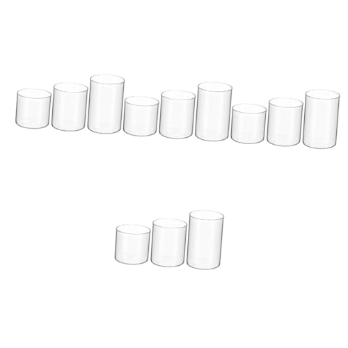 MAGICLULU 12 Pz Portacandela in trasparente contenitore portacandele tealight porta tealight tazza di per scrivania candeliere luce del tè Bicchiere