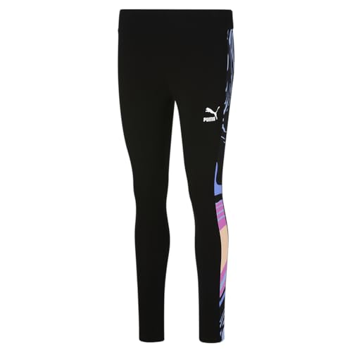 Puma Women's Puma Women's Marbled T7 Legging, Puma Black, Small