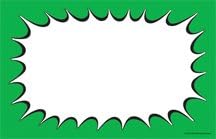 CYB308 Blank Burst Design Retail Price Cards Signs - Green and Black Pack of 100 Cards - Business Store Signage (5 1/2" x 7")