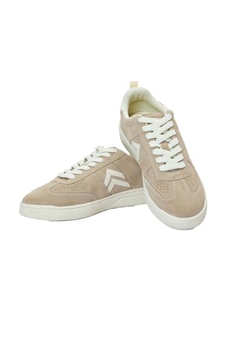 Image of SNITCH Men's Sneakers | Premium Leather Suede Upper & Durable TPR Outsole | Soft Padded Collar & Chevron Detailing | Lightweight Casual Sneakers