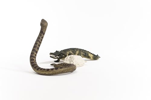 SCHLEICH 42625 Gefahr im Sumpf (NatGeo), für Kinder ab 3+ Jahren, WILD Life - Spielset