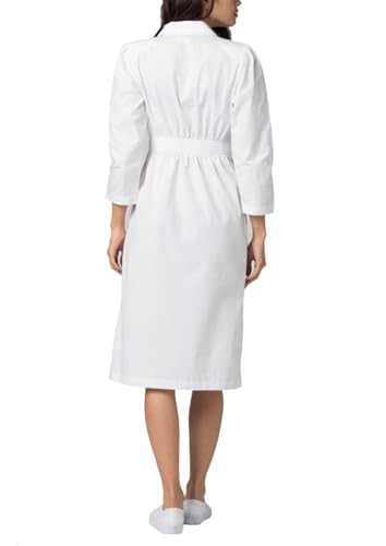 Adar Universal Scrub Dress for Women - Fitted Midriff Dress - 2810 - White - 18