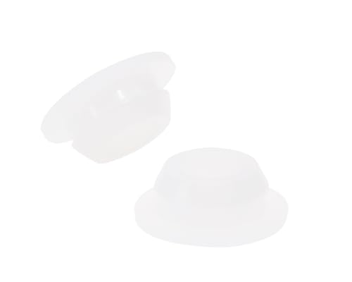 Image of ONLYKXY 10 Pcs Clear Silicone Round Snap in Type Locking Furniture Hole Plugs Button Protective Cover Cap Head,Universal (10mm /0.39inch)