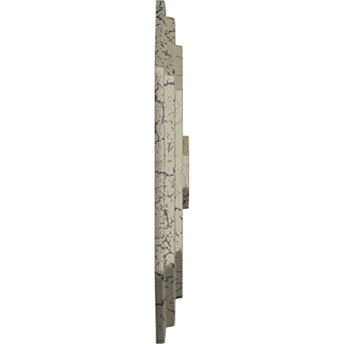 Image of 25 1 /4 inchW x 17 1 /4 inchH x 1 3 /4 inchP Felix Ceiling Medallion, Hand-Painted Castle Stone Crackle