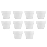Healeved 10 Stück Weiße Selbstgemacht Blumentöpfe aus Styropor Bemalbare Bastel Töpfe für Sicherer Blumenhalter für Kreative Heimdekoration
