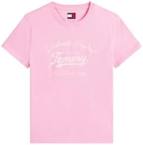 Tommy Hilfiger TJW REG ESSENTIAL LOGO 1 TEE EXT Kadın T-shirt, Pembe, S - Görsel 4