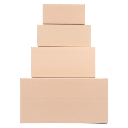 verpacking Faltkartons 500 x 500 x 500 mm Braun (Außenmaß 505 x 505 x 510 mm) KK 116 1-wellig Versandkarton für mittelgroße Waren DHL Paket DPD GLS Hermes Kartons (5 Stück)