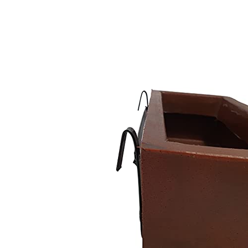 Jardineira de Planta 37cm Com Suporte para Jardim Vertical (Marrom, 2)