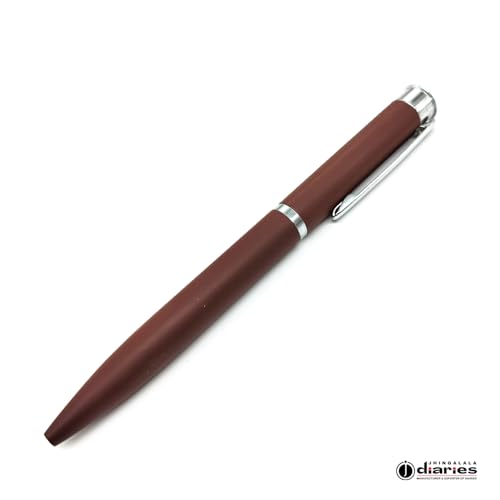 Image of Jhingalala A5 Leather Cover Hardbound Undated Journal Notebook with Pen Combo Gift | 80 GSM Premium Non-Bleeding Paper | Diary with Pen | Ideal Corporate, Diwali & New Year Gift (Dark Brown)