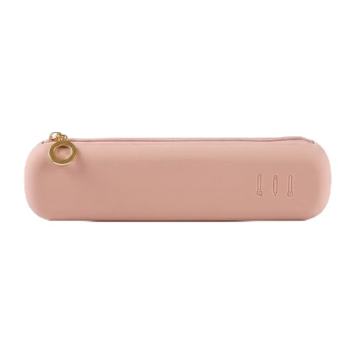Estuche Rígido de Silicona con Cremallera – Funda Organizadora para Lápices, Maquillaje y Accesorios – Morado (Caqui)