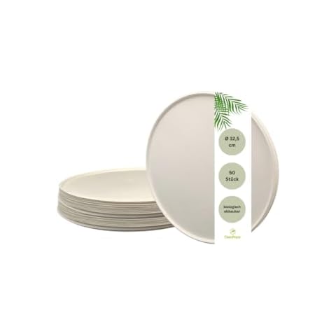 DeinPack Assiettes à pizza en canne à sucre Cover