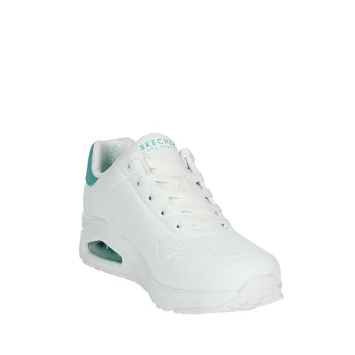 Image of Skechers Women's Uno-pop Back, White /Mint, 7