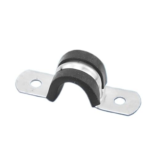 Colliers de serrage à 2 trous en acier inoxydable durable avec sangle caoutchouc M10 - 2